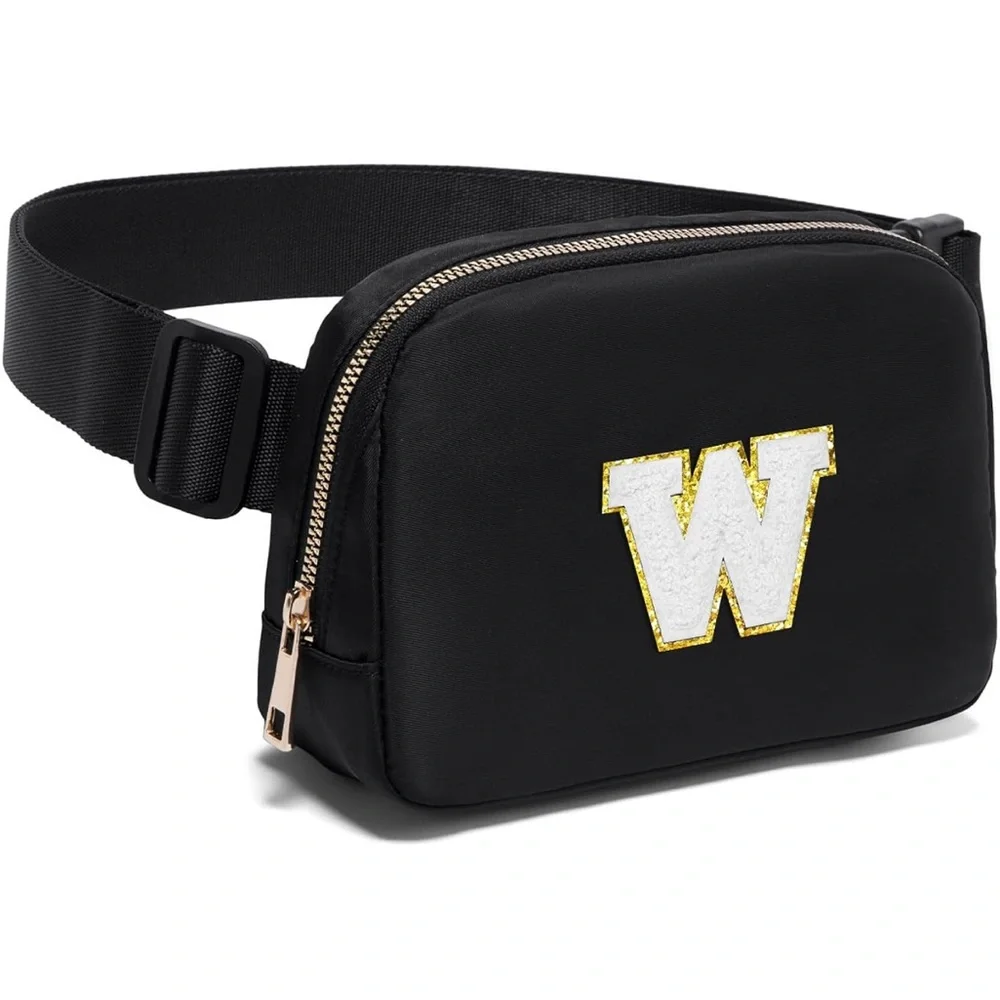 NWT Stoney Clover Inspired Black Belt Bag with White W Patch